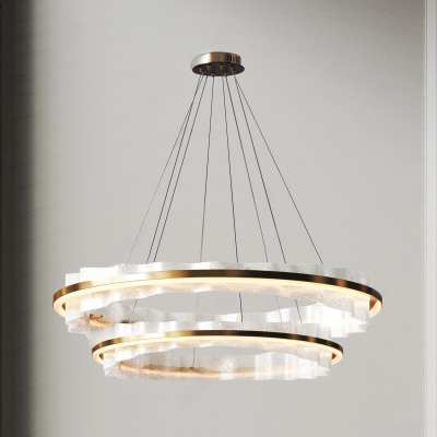 现代双层玻璃吊灯3D模型下载